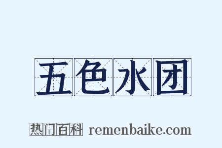 五色水团是什么意思的图片